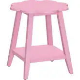 Natalia Flower Side Table in Pink Wood
