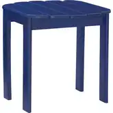 Adirondack Outdoor End Table in Blue Wood