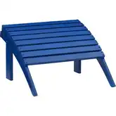 Adirondack Outdoor Ottoman in Blue Wood