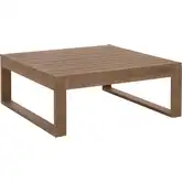 Silas Outdoor Coffee Table in Brushed Natural Eucalyptus