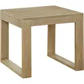Silas Side Table in Brushed Natural Eucalyptus