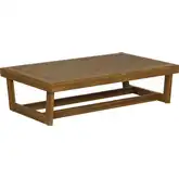 Silbury Outdoor Coffee Cocktail Table in Natural Wood