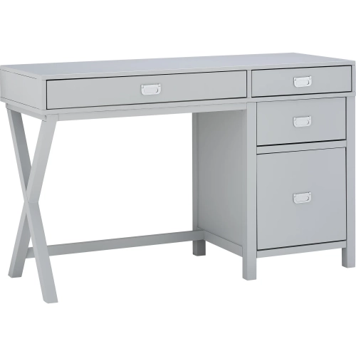 Peggy Side Storage Desk in Gray