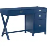 Peggy Side Storage Desk in Navy
