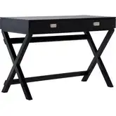 Peggy Campaign Style Writing Desk in Black