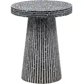 Percola Side Table in Black Capiz Shell