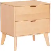 Reid 2-Drawer Nightstand in Natural Wood