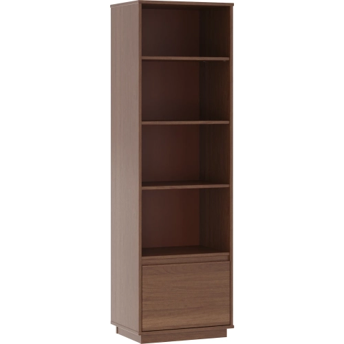 Rawlins 1-Drawer Bookcase in Walnut