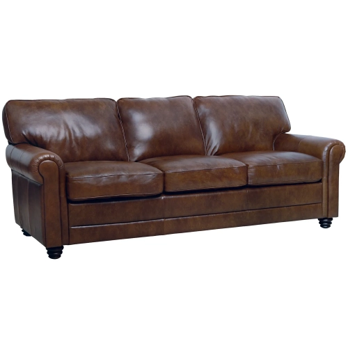 Andrew Sofa (Shown in Havana Brown Italian Leather)