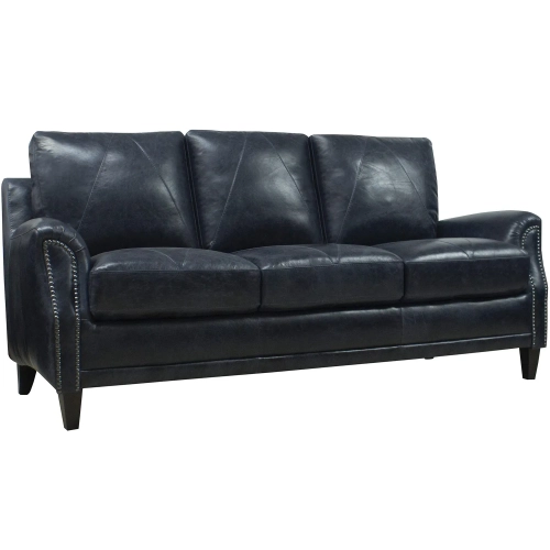 Anya Sofa (Shown in Diamond Stitched Distressed Midnight Blue Italian Leather)