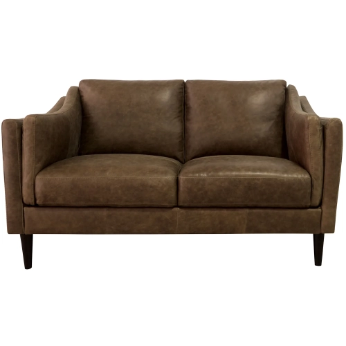 Ava Loveseat (Shown in Distressed Bomber Tan Brown Top Grain Leather)