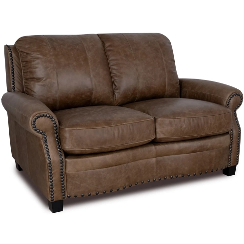 Bennett Loveseat (Shown in Distressed Bomber Tan Brown Top Grain Leather)