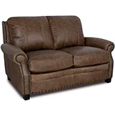 Bennett Loveseat (Shown in Distressed Bomber Tan Brown Top Grain Leather)