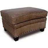 Bennett Ottoman (Shown in Distressed Bomber Tan Brown Top Grain Leather)