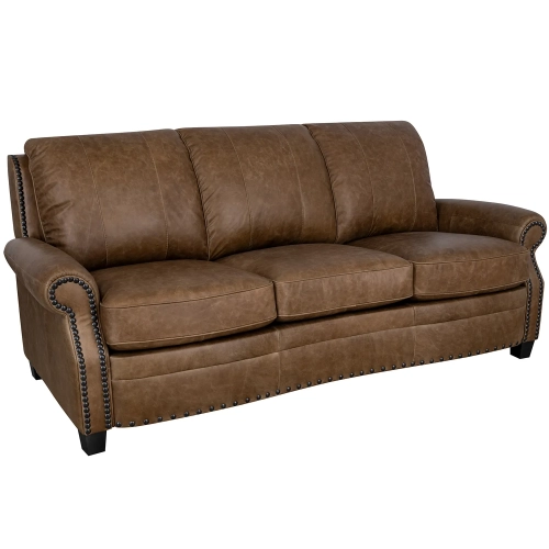 Bennett Sofa (Shown in Distressed Bomber Tan Brown Top Grain Leather)