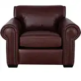Henry Accent Chair (Shown in Merlot Red Top Grain Leather)