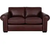 Henry Loveseat (Shown in Merlot Red Top Grain Leather)