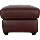 Henry Ottoman (Shown in Merlot Red Top Grain Leather)