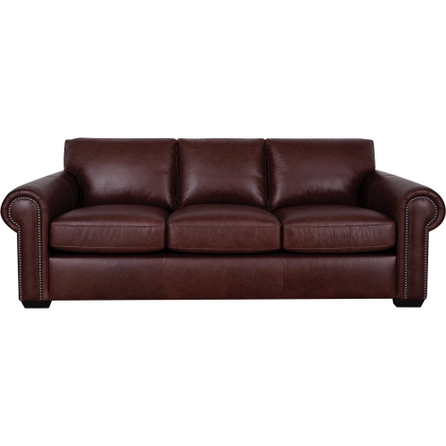 Henry Sofa (Shown in Merlot Red Top Grain Leather)