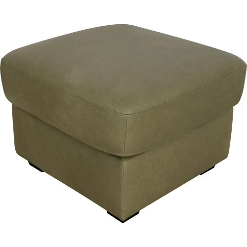 Jett Ottoman (Shown in Olive Green Top Grain Leather)