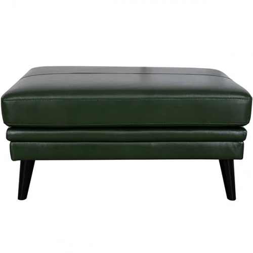 Lauren Ottoman (Shown in Bottle Green Top Grain Leather)