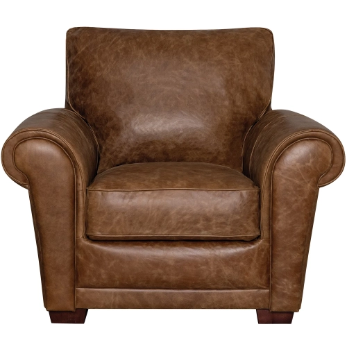 Mark Accent Chair (Shown in Distressed Cinnamon Brown Top Grain Leather)