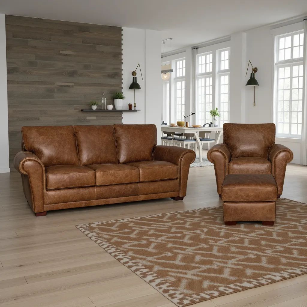Luke Home Mark-C Mark Accent Chair (Shown in Distressed Cinnamon