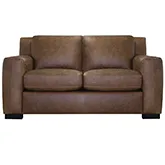 Nora Loveseat (Shown in Distressed Bomber Walnut Brown Top Grain Leather)