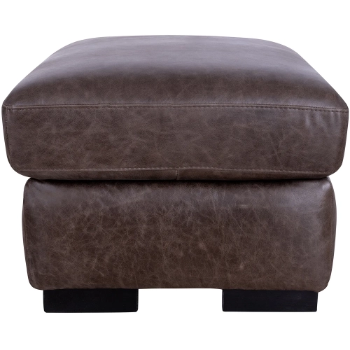 Nora Ottoman (Shown in Distressed Bomber Walnut Brown Top Grain Leather)
