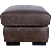 Nora Ottoman (Shown in Distressed Bomber Walnut Brown Top Grain Leather)