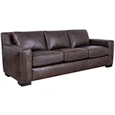 Nora Sofa (Shown in Distressed Bomber Walnut Brown Top Grain Leather)