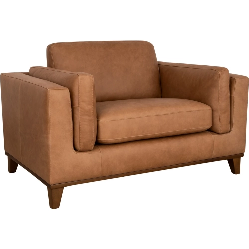 Olivia Accent Chair (Shown in Tan Brown Top Grain Leather)