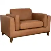 Olivia Accent Chair (Shown in Tan Brown Top Grain Leather)