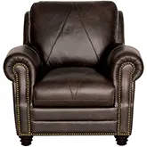Solomon Accent Chair (Shown in Chocolate Brown Top Grain Leather)