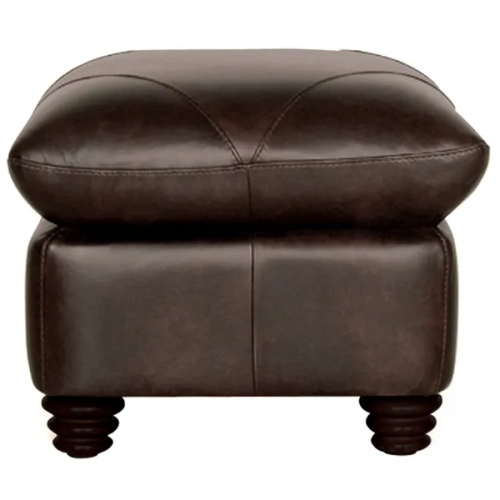 Solomon Ottoman (Shown in Chocolate Brown Top Grain Leather)