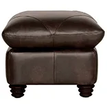 Solomon Ottoman (Shown in Chocolate Brown Top Grain Leather)