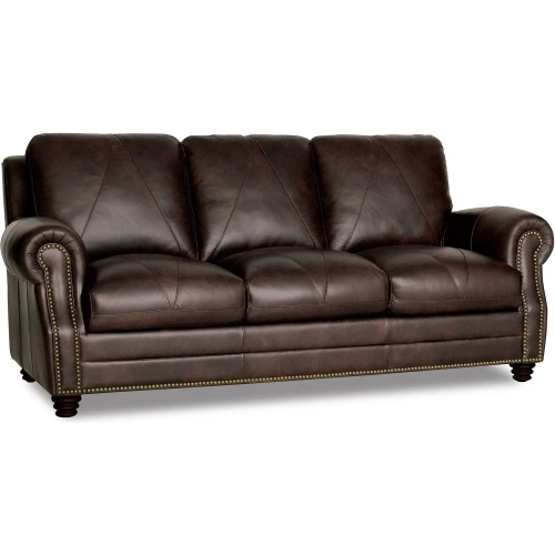 Solomon Sofa (Shown in Chocolate Brown Top Grain Leather)