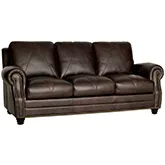 Solomon Sofa (Shown in Chocolate Brown Top Grain Leather)