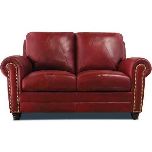 Weston Loveseat (Shown in Cherry Red Top Grain Leather)