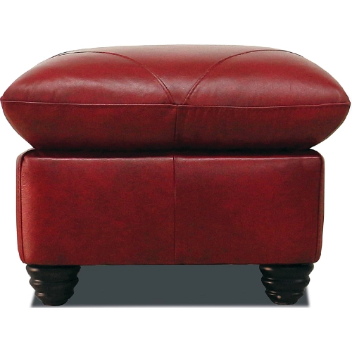 Weston Ottoman (Shown in Cherry Red Top Grain Leather)