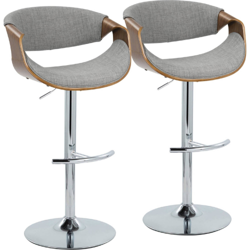 Curvo Adjustable Swivel Bar Stool