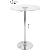 Adjustable Bar Table in Clear