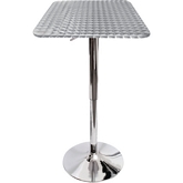 Bistro Square Bar Table in Silver Swirl