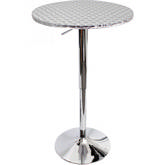 Bistro Round Bar Table in Silver Swirl
