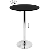 Elia Adjustable Bar Table in Black