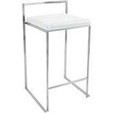 Fuji Stacker 27" Counter Height Stool in White (Set of 2)