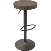 Dakota Adjustable Bar Stool in Brown Bamboo (Set of 2)