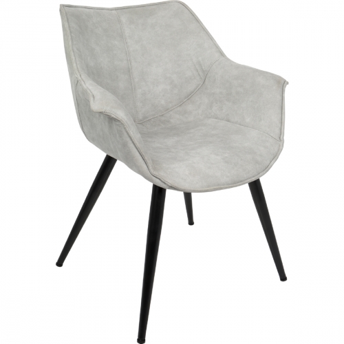 Wrangler Accent Chair in Light Grey Fabric on Metal Legs (Set of 2)