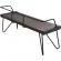 Stefani Bench in Antique Metal with Walnut Wood Seat