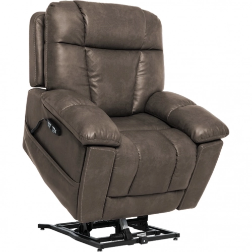 Capriccio Infinite Immerse Layflat Lift Recliner in Cappuccino Brown Fabric
